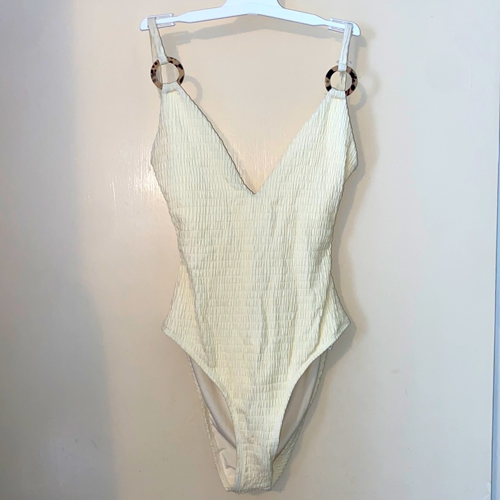 Top shop 1 piece backless swimsuit